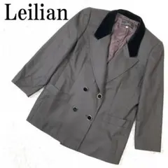 Leilian レリアン ダブルボタンジャケット ブラウン 11 B2698