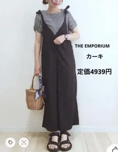 THE EMPORIU*サロペット カーキ L *パンツのサムネイル