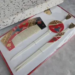 華やか　アンティークデザイン　櫛　簪　笄　セット　かんざし　髪飾り　和装　C6