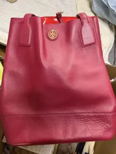 Tory Burch レザー トートバッグ レッド