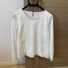 any SiS フロントレースビジューブラウス M 白 清楚 上品 ✨✨