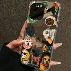 かわいい犬柄ミラー付きスリーブスマホケース　Galaxy S23 plusのサムネイル