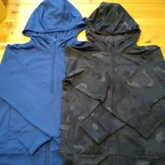 UNIQLO AIRism パーカー 140サイズ 青 黒