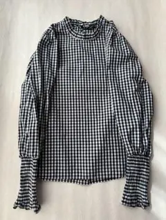 ZARA ザラ　ブラウス　シャツ　パフスリーブ　チェック