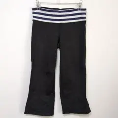 GapFit 【XS】ギャップフィット ヨガパンツ クロップド丈 ボーダー