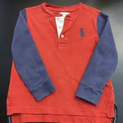 Ralph Lauren 24M ポロシャツ 長袖 オレンジ・ネイビー