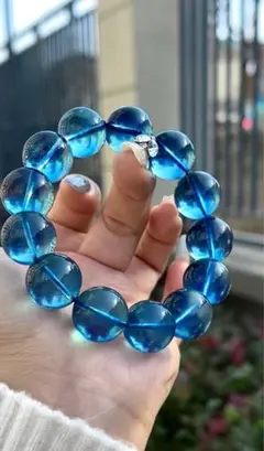 ⭐︎【天然】アクアマリン ブレスレット 17.2mm 93g