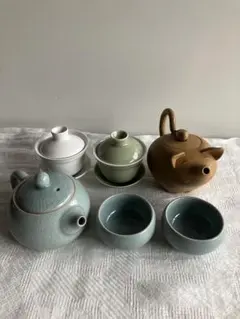 彩花鳥提梁壺 茶壺 茶道具 茶器 工芸品 美術品 置物 有田焼 陶芸家 藤井錦彩作】有田焼美術品 天目釉金プラチナ彩龍絵飾り