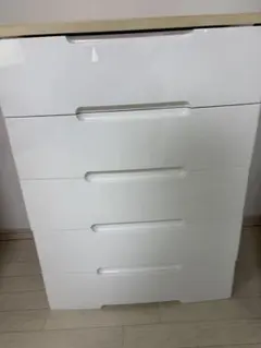 大理石調天板 5段チェスト タンス 80cm✖️40cm✖️101cm ガタ付き有