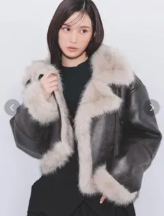 M*須様 値下げ可★新品未使用【MURUA】アンイーブンショートフェイクムートン