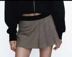 ZARA チェック柄 キュロット XS