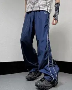 サイドダブルラインナイロントラックパンツ / ジャージ / トラックパンツ