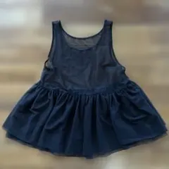 ロペピクニック　黒レースノースリーブフレアチュニック