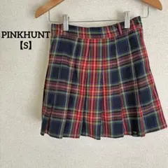 PINKHUNT（ピンクハント） 【S】チェック柄 プリーツスカート