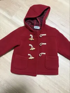 familiar 赤 ダッフルコート フード付き