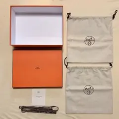 【新品未使用】HERMES 靴用 空箱 保存袋2枚 リボン セット エルメス