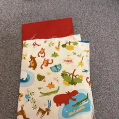 動物柄コットン生地 ホワイト