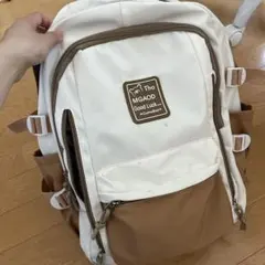 バイカラー リュックサック ホワイト ブラウンのサムネイル