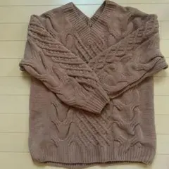 AZUL もちもちケーブルニット　S