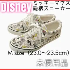 Disney ミッキーマウス　総柄スニーカー　大人 キッズ23.0 23.5cmのサムネイル