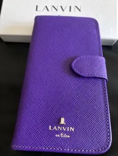 ✨新品未使用✨LANVIN en Bleu 手帳型iPhone X ケース 紫のサムネイル