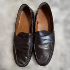 ダークブラウン レザー ローファー