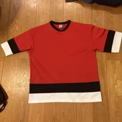 バイカラーレッドTシャツ 半袖