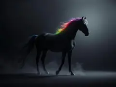 馬のシルエットNo.2　オリジナルデジタルアート