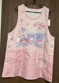 エプロン　保育士　キャラクター　サンリオ　マイメロ　クロミ　ピアノ　バク　M~L