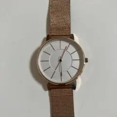 腕時計 ローズゴールド メッシュベルト　ジャンク品