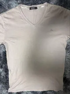 バーバリー Vネック Tシャツ ベージュ