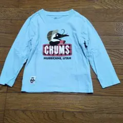 CHUMS キッズ ロンT 100-115cm ライトブルー