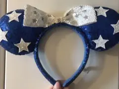 東京ディズニーリゾート 青いカチューシャ 星リボン付き