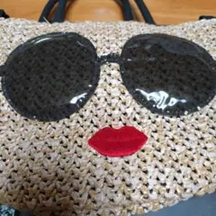 a-jolie サングラス刺繍 かごバッグ