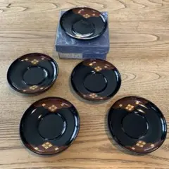 伝統工芸品、秀衡塗（ひでひらぬり）茶托　漆器