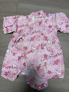 うさぎ柄甚平 80cm ピンク