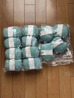 sawada itto puny eco 毛糸 ジェードグリーン 12玉セット