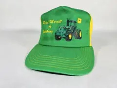 美品！ビンテージ JOHN DEERE スナップバック 帽子 キャップ 緑 黄色
