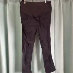 ブラック マタニティパンツ ハイウエスト