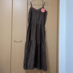 ブラウン キャミワンピース Fサイズ