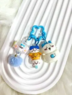 かわいいハチワレキーホルダー