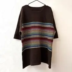 【BELLAFILO】ベラフィーロ カシミヤ 半袖ニット L