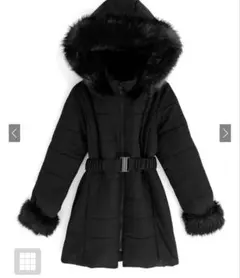 ベルト付きファーダウンコート［kd13］