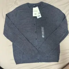 UNIQLO メリノリブクルーネックカーディガン L
