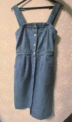 デニムサロペットワンピース