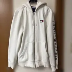 TOMMY HILFIGER ジップアップパーカー ホワイトネイビー