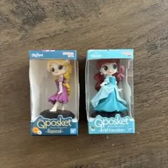 【ディズニープリンセス】Qposket ミニチュアコレクション2つセット