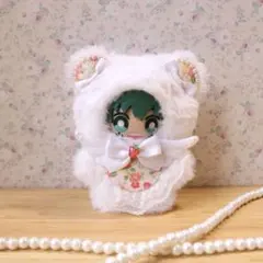 【sale】❤︎天使の羽根スタイのくまさん 10〜12cm／ぬい服 着ぐるみくま耳