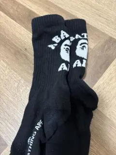 A BATHING APE ソックス ブラック ロゴ