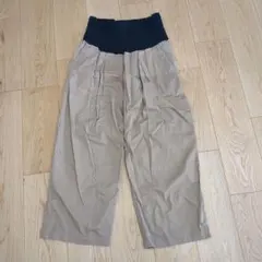 マタニティワイドパンツ　Мサイズ　ベージュ